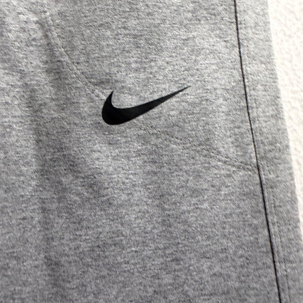 Nike Mens Grey Cotton Joggers With Black Logo & Elastic Cuffs Comfortable Fit
