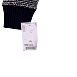Khujo Womens Navy & White Sweater With Funnel Neck Pullover Stylish Sz M - New