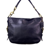 Coach Women’s Black Leather With Golden Buckle Details Hobo Shoulder Bag