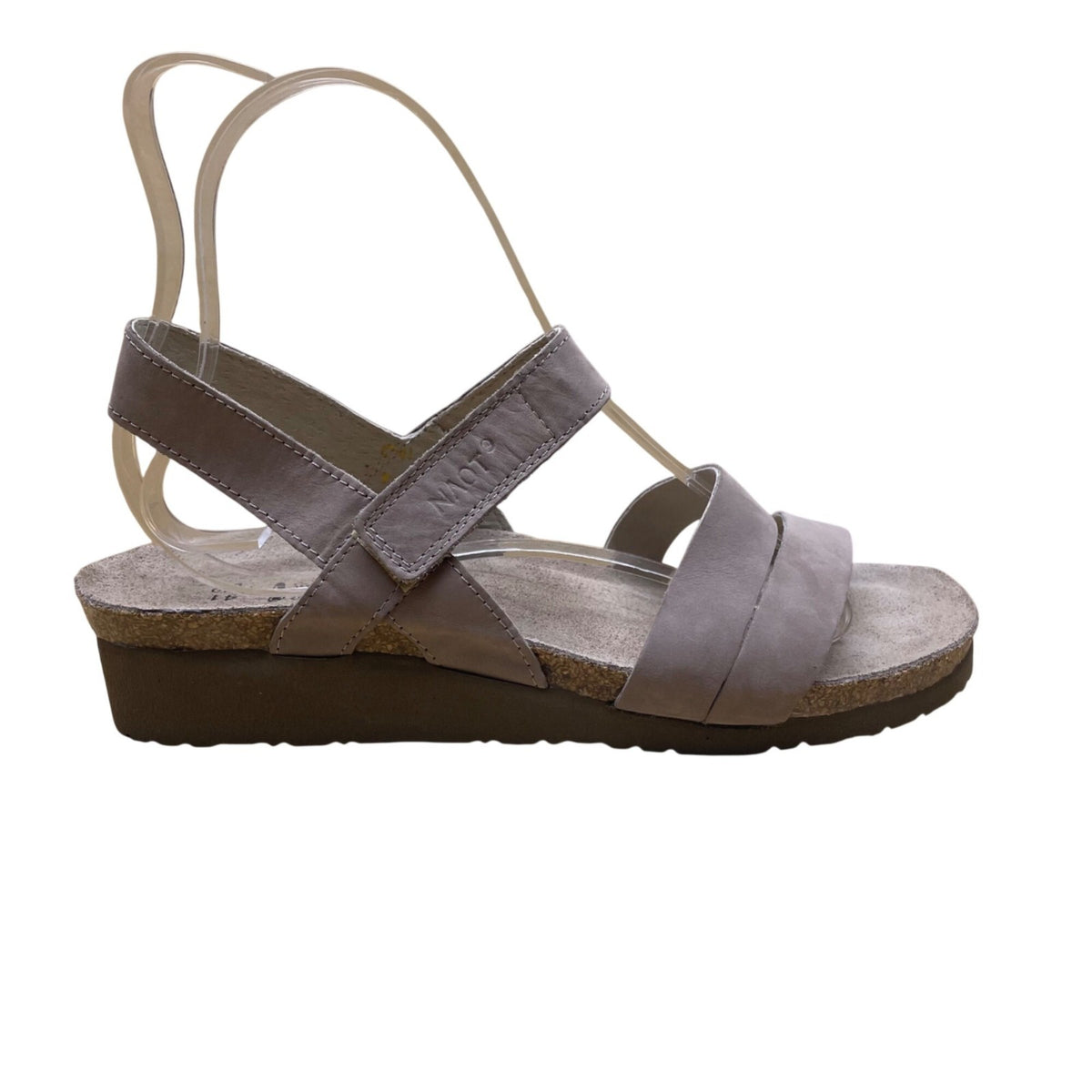 Naot Women’s Taupe Leather Strappy Cork Footbed Ankle Strap Sandals Size 10