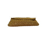 Handcrafted Woven Women’s Gold Metallic Beaded & Satin Lining Mini Clutch