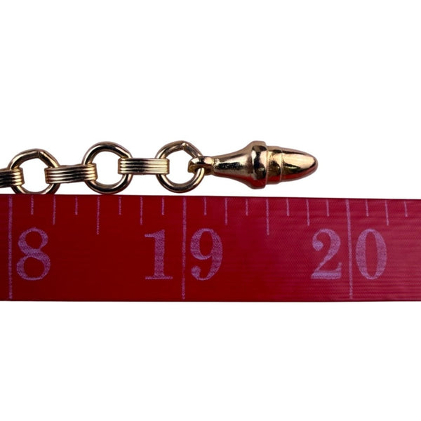 Vintage Gold Tone Flexible Omega Collar Necklace With Fold-Over Clasp