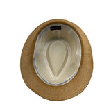 Westend Mens Natural Straw Fedora With Black Band