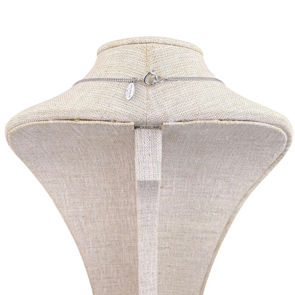 Ann Taylor Womens Silver-Tone Multi-Beaded Long Necklace Elegant Design