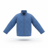Gap Womens Blue Quilted Jacket Petite Full Zip Lightweight Outerwear Sz XS