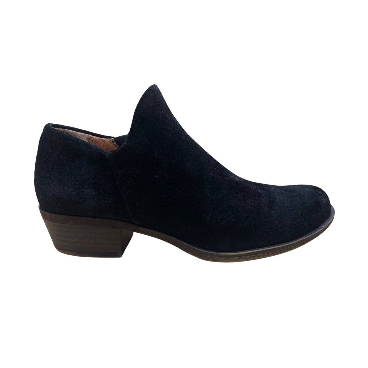 Lucky Brand Women’s Black Suede Brett Western Ankle Booties 7M