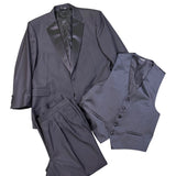 Jos. A. Bank Mens Black Wool Tuxedo Notch Suit Set Jacket Sz 48RG Pants 39x27