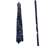 Warner Bros Mens Multi-Color Silk Looney Tunes Computer Graphics Tie 3.75 Wide