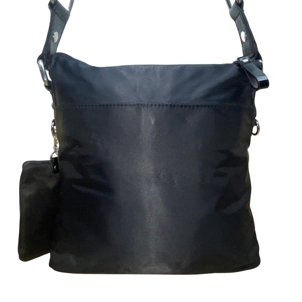 Giani Bernini Women’s Black Nylon Adjustable Strap Multi Pockets Crossbody Bag