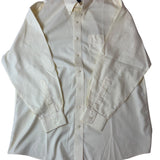 Jos A Bank Mens White Yellow Button-Down Dress Shirts 16.5 34
