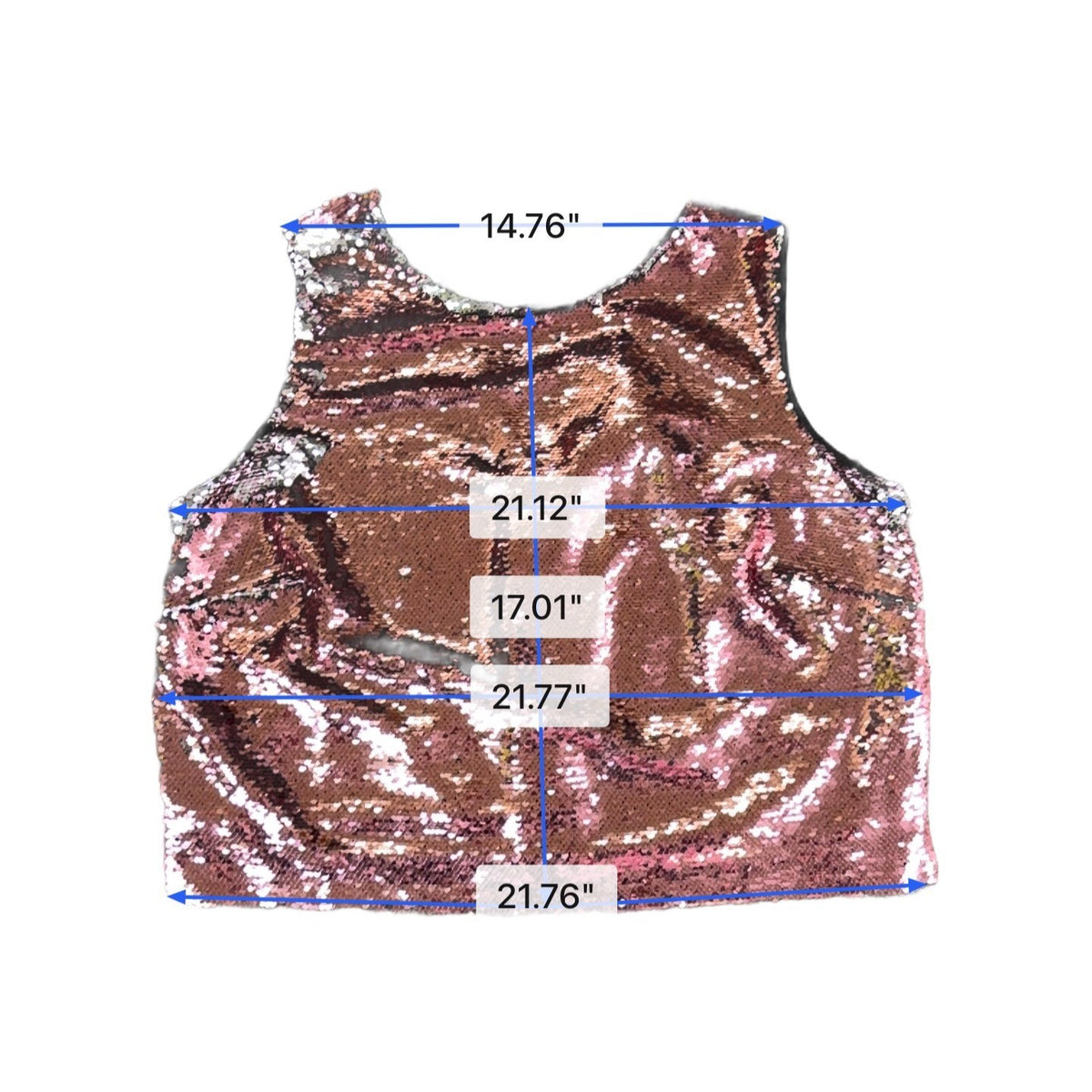 Eva Mendes Womens Rose Gold Sequined & Sleeveless Party Tank Top Size XL