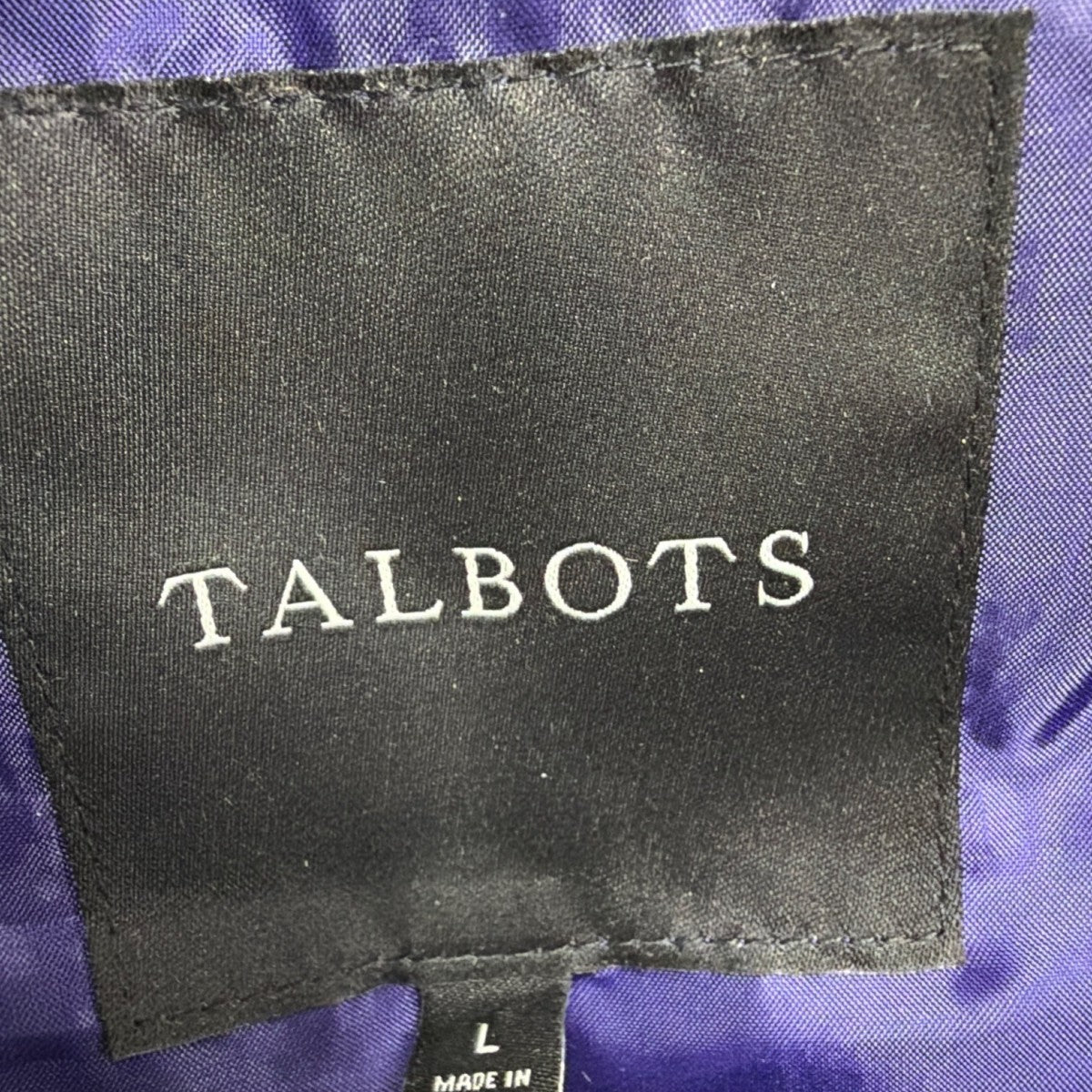 Talbots Womens Purple Puffer Vest Lightweight With Ruffle Zip Front Size L