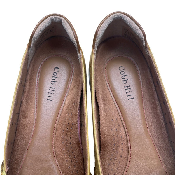 Cobb Hill Women’s Yellow Perforated Leather Slip-On Bailee Shoes Size 6.5M