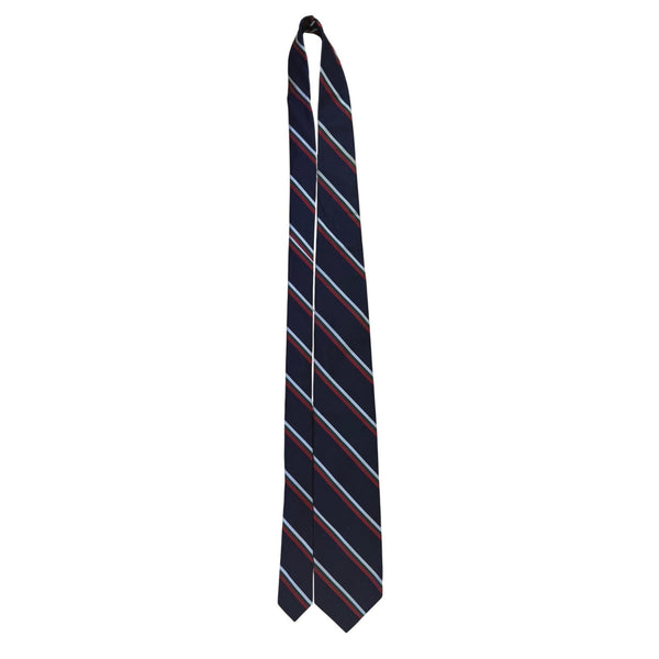 Robert Talbott Mens Navy Blue Silk Striped Tie Hand-Sewn Georgetown University S