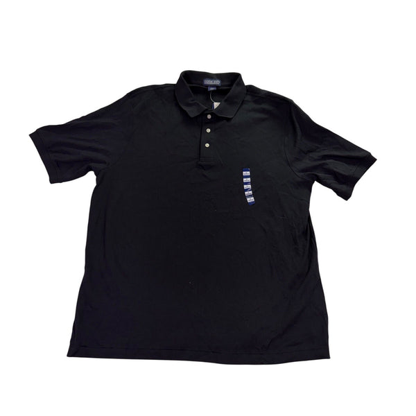 Lands End Mens Black Classic Polo Style Shirt Size XL