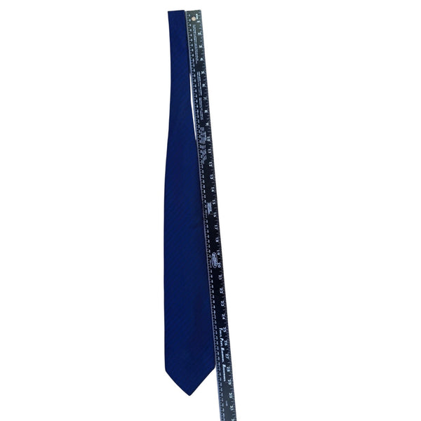 Robert Talbott Mens Blue Hand-Sewn Silk Cotton Striped Tie Made In USA