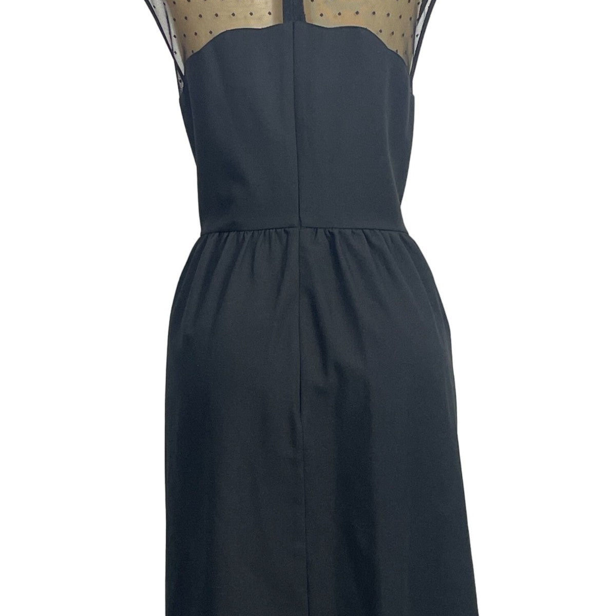 Truly Poppy Womens Black Sleeveless Mesh Polka Dot Dress 24W New