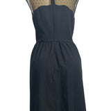 Truly Poppy Womens Black Sleeveless Mesh Polka Dot Dress 24W New