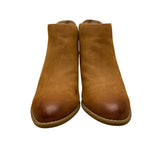 Vionic Women’s Brown Leather Side Sterling Saddle Heeled Ankle Booties Size 9.5