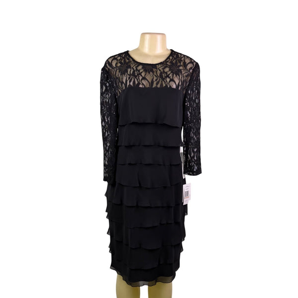 Alex Evenings Womens Tiered Dress Evening Wear Size 12