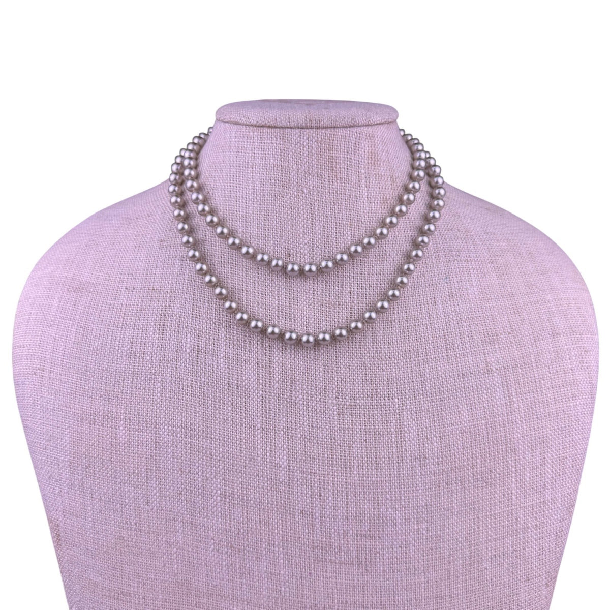 Holly Yashi Womens Silver Tone Faux Pearl Necklace Lustrous Elegant Strand