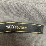 Yaly Couture Womens Gray Blazer & Pleated Skirt Suit Two-Piece Formal Set
