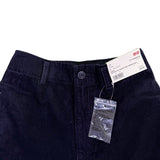 Uniqlo Womens Navy Cotton High-Waisted Corduroy Wide Cropped Pants Size 2