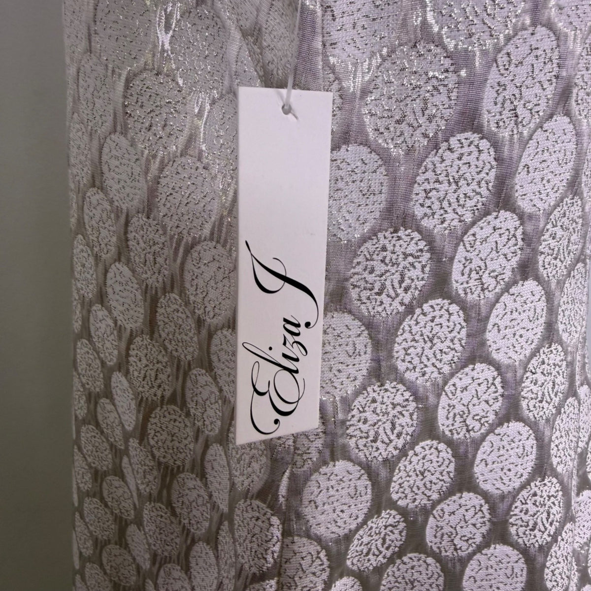Eliza J Womens Silver Polka Dot Sleeveless Cocktail Dress Metallic Blend Size14P