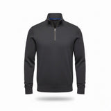 Banana Republic Mens Charcoal Quarter-Zip Pullover Sweater Stylish & Modern Sz L