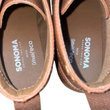 Sonoma Men’s Cognac Brown Faux Leather Lace-Up Ortholite Aaron Ankle Boots Sz 8M