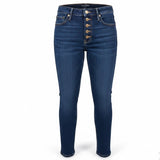 Lucky Brand Womens Blue Denim Skinny Jeans High Rise Button Fly Size 6