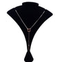 925 Sterling Silver Womens Interlocking Squares Pendant Necklace Adjustable
