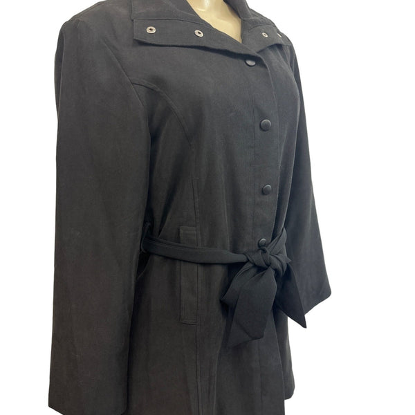 Giorgio Women's Black Button Up Jacket Coat Sz S
