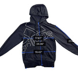 Adidas Mens Black Hooded Sweatshirt Logo Pullover Casual Size S