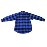 Field & Stream Mens Blue & Black Buffalo Plaid Button-Up Flannel Shirt Size M