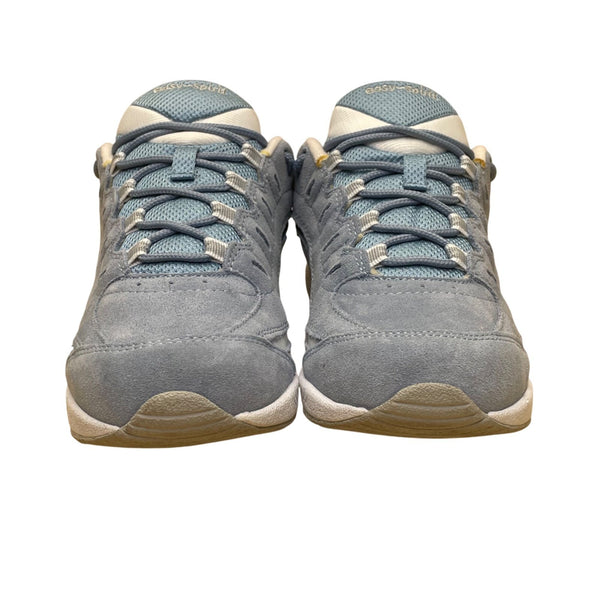 Easy Spirit Women’s Light Blue Leather Cushioned Low Top Walking Sneakers Sz 8M