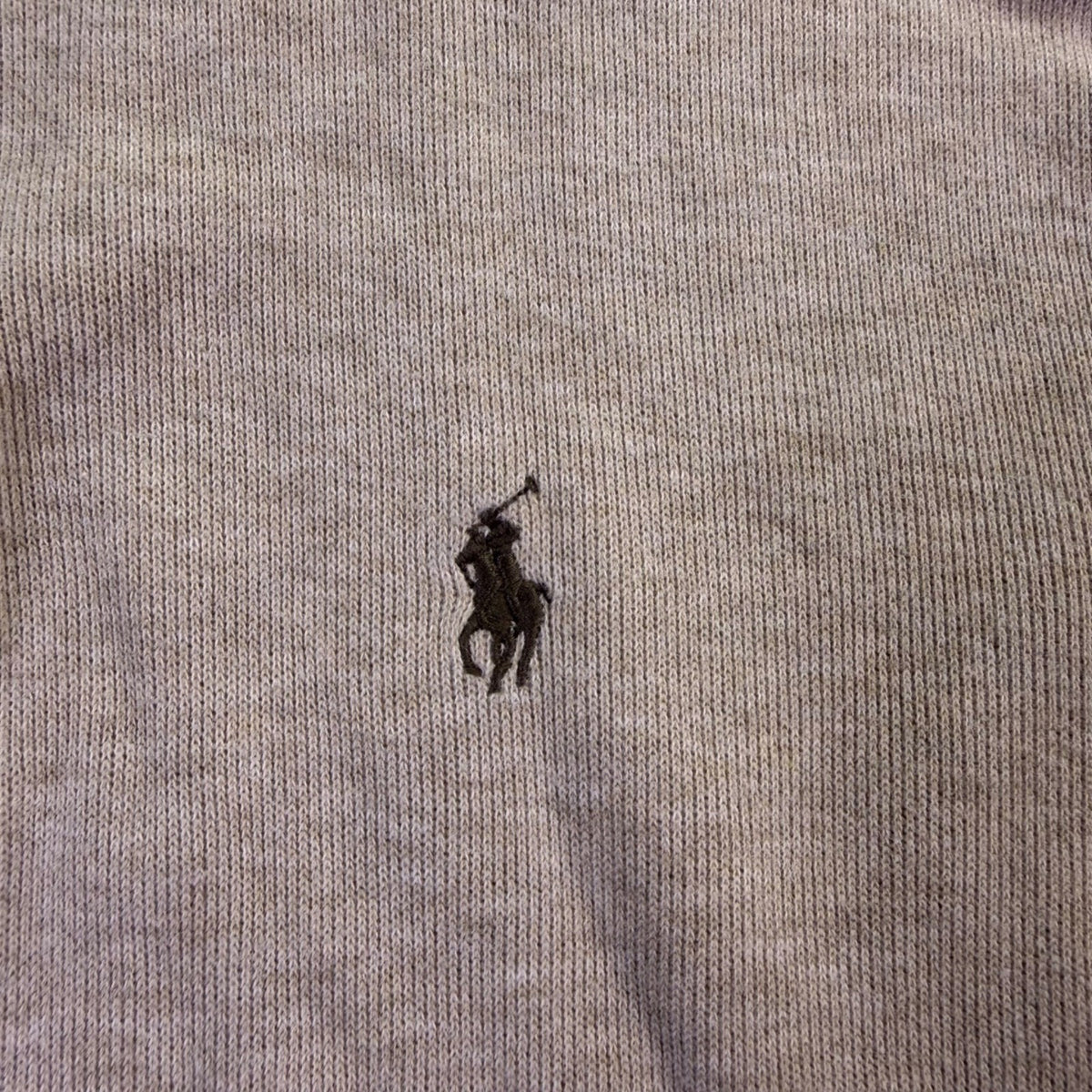 Polo Ralph Lauren Mens Beige Cotton 1/4 Zip Pullover Sweater Size S