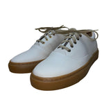 Nisolo Women’s White Leather Gum Rubber Sole  Lace-Up Sneakers Size 8.5