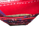 Plaid Women’s Red Faux Leather Clutch Pouch With Coin Purse & Tassel Keyring