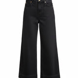 Ann Taylor Womens Black Wide Leg Jeans Size 8