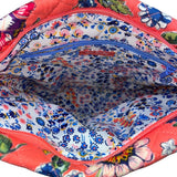Vera Bradley Women’s Coral Floral Quilted Pattern Adjustable Crossbody Bag