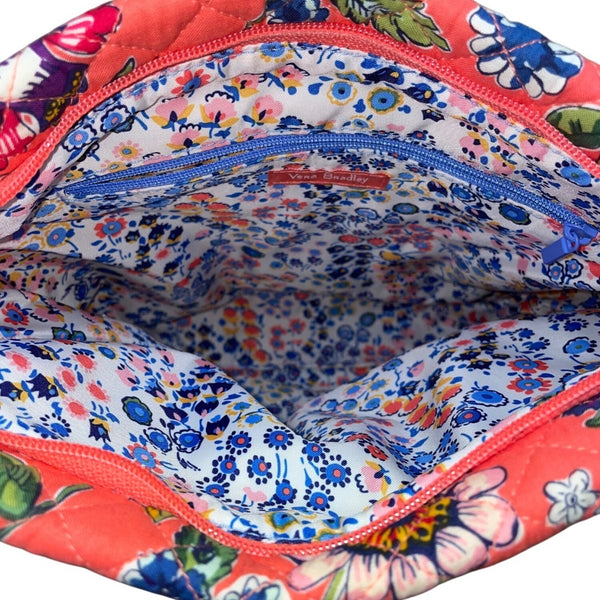 Vera Bradley Women’s Coral Floral Quilted Pattern Adjustable Crossbody Bag