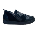 Donald J. Pliner Women's Black Suede With Silver Accents Slip-On Shoes Size 6.5M