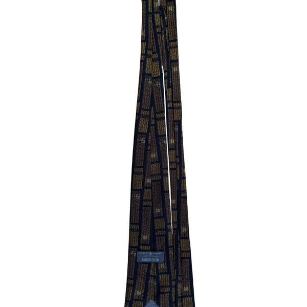 Robert Talbott Mens Multicolor Silk Library Print Tie Handsewn