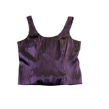 Xscape Womens Purple Satin Camisole & Jacket Set Beaded Detail Size 10