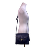 Coach Women’s Navy Leather Turnlock Closure Adjustable Strap Crossbody Bag