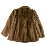 Mano Swartz Womens Brown Mink Fur Jacket Tie Waist Coat