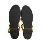 Charles David Yellow/Brown Leather Adjustable Strappy Sandals Sz 10M - New