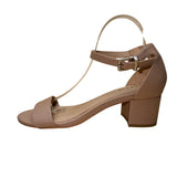 Torrid Women’s Nude Double Strap Buckle Closure Block Heel Sandals Size 9W