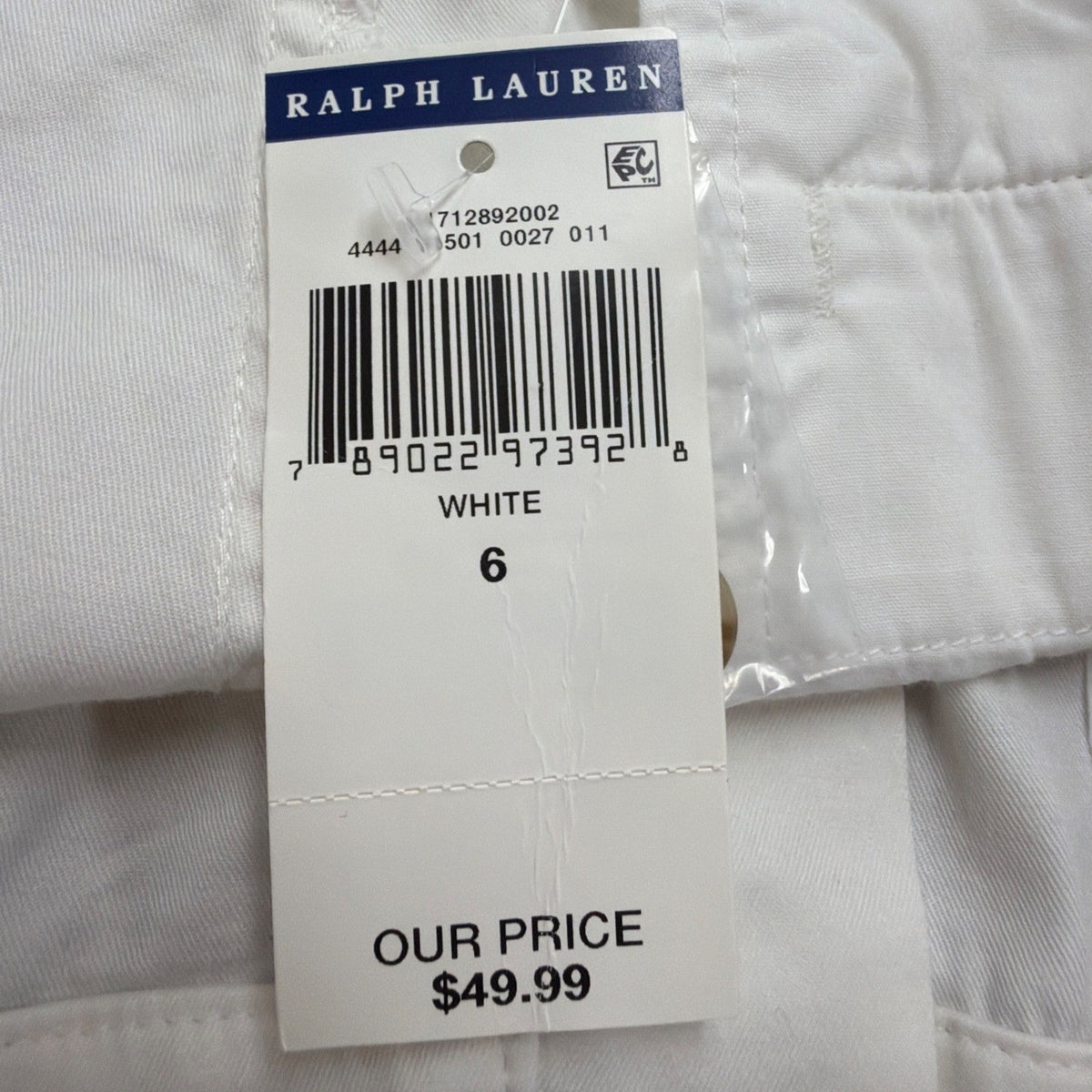 Polo Ralph Lauren White Shorts Womens Summer Casual Lightweight Design Size 6
